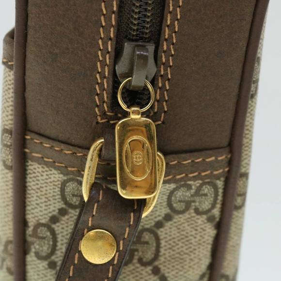 GUCCI GG Canvas Clutch Bag PVC Leather Beige 156.01.053 Auth yk8651 - Picture 9 of 16